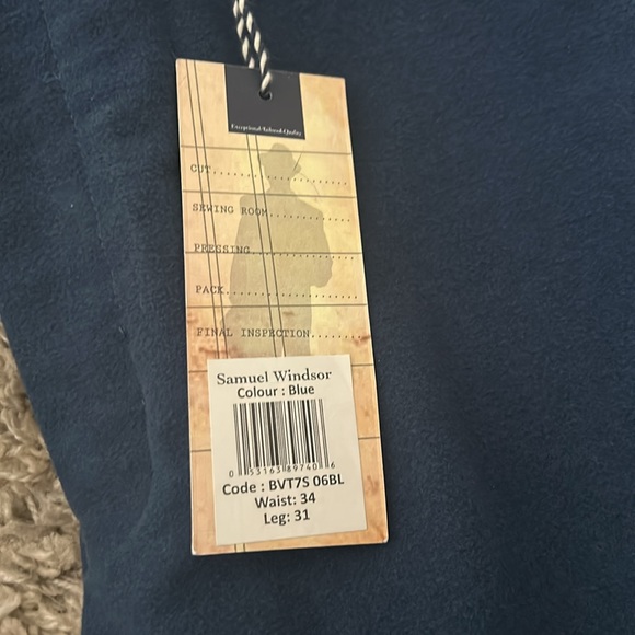 Samuel Windsor 100% cotton moleskin pants - Picture 3 of 3